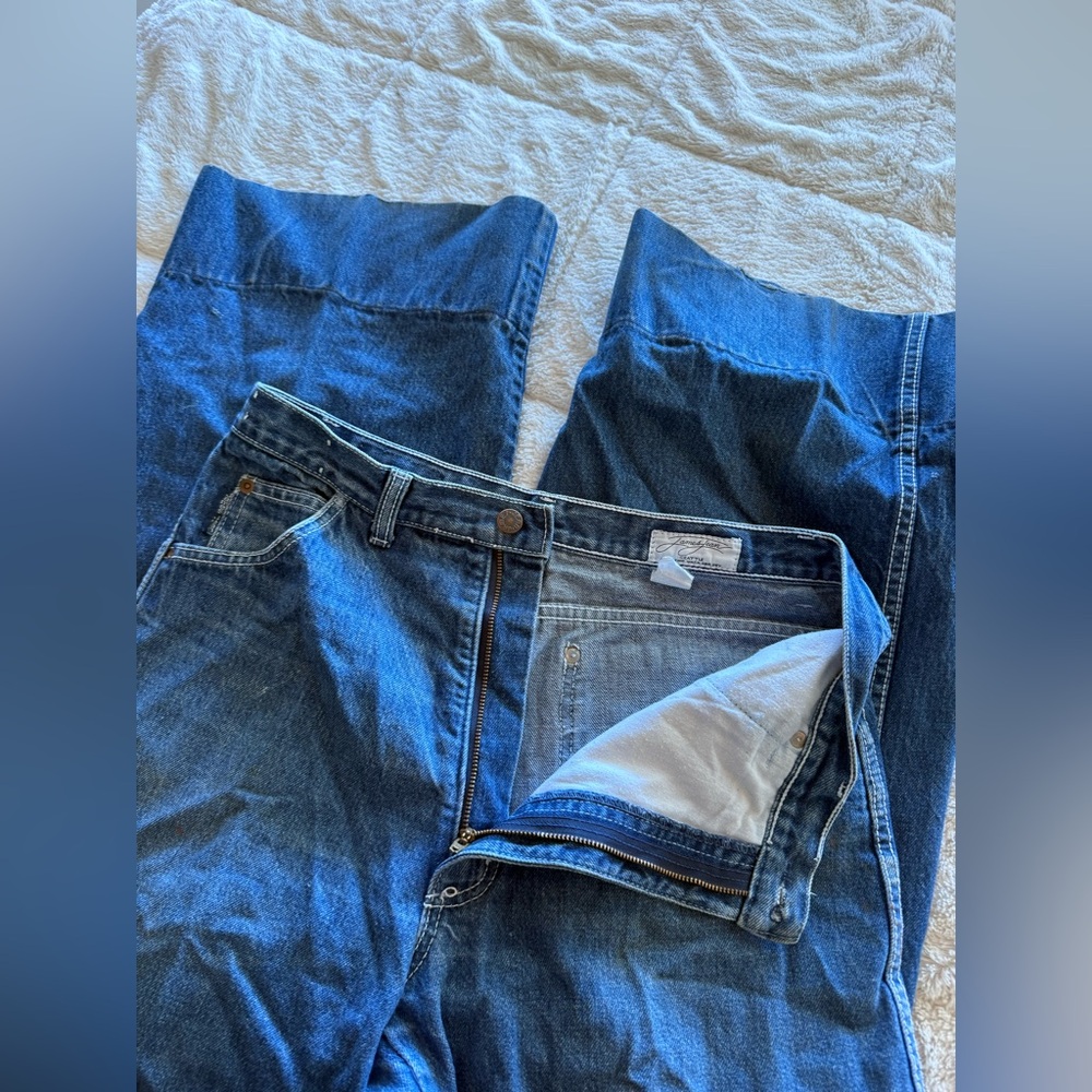 Vtg James Jean Seattle Blue Denim High Waist Straight Jeans Women's 32x30 (36XL)